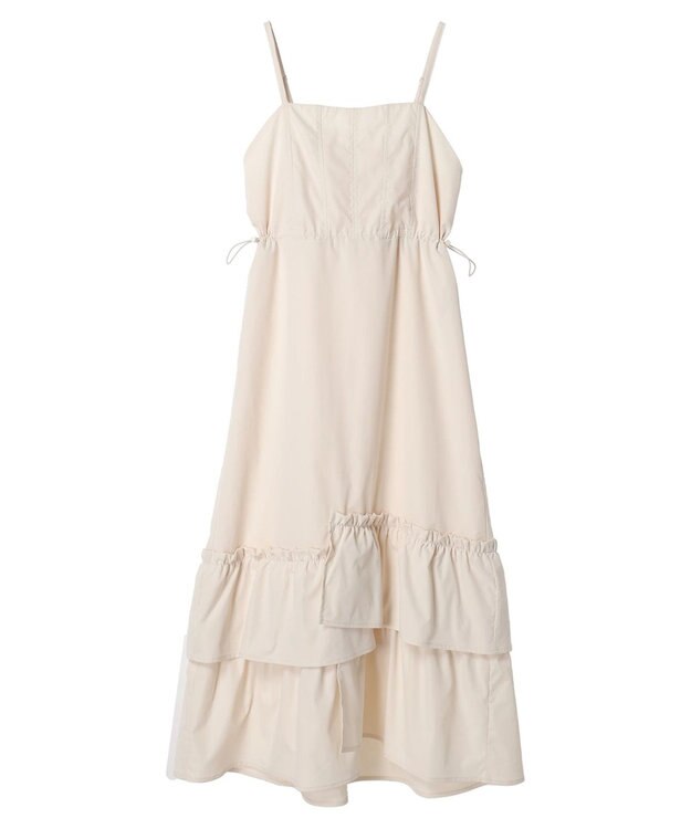 earth music&ecology ドロストティアードキャミワンピース Ivory