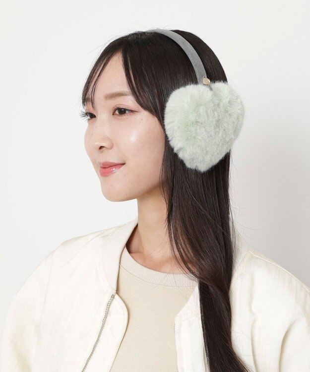 MOONBAT 【ラッピングBOX付き】FURLA ハート型イヤマフ ミントグリーン