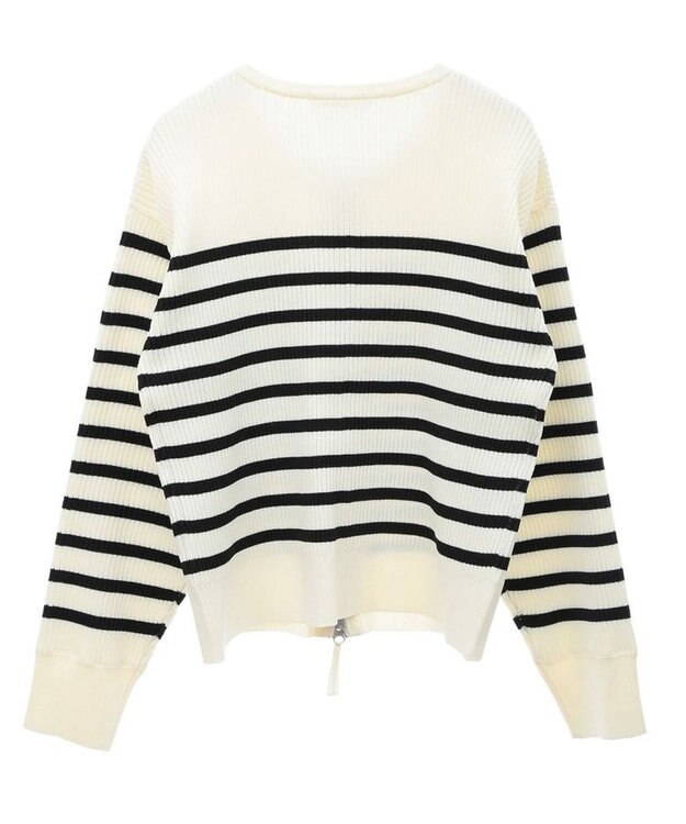 Green Parks ＺＩＰ付きニットカーディガン Border