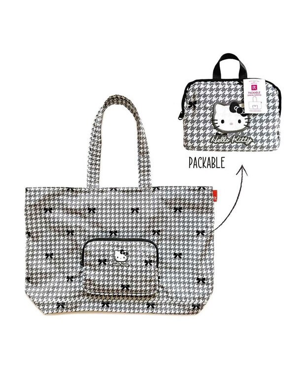 ROOTOTE 8395【サンリオ】IP.グランデ.パッカブル.ハローキティ-A 01：ハウンドトゥース