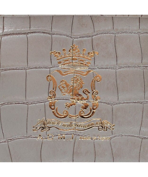 A.D.M.J. 【牛革】クロコ型押しヘリ巻きボストン28cm アルジェント