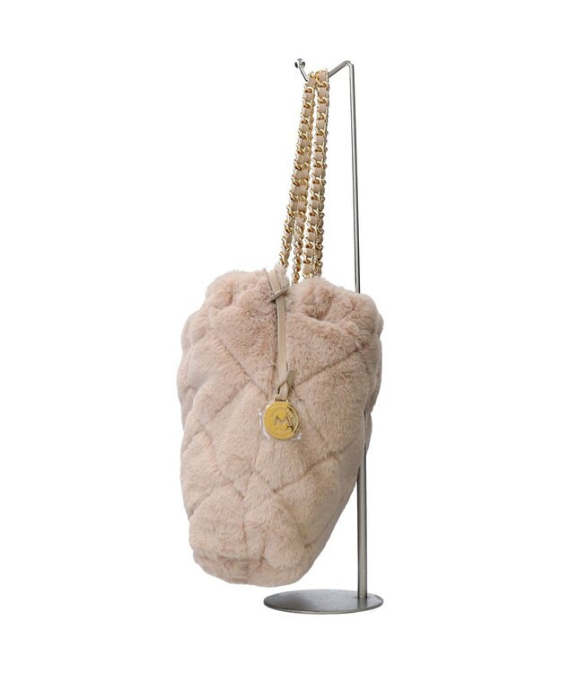 INTER-CHAUSSURES 【MARCO MASI】チェーンハンドルフェイクファーバッグ ベージュ