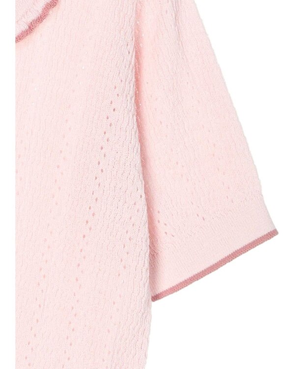 earth music&ecology フリルニットポロ Pink