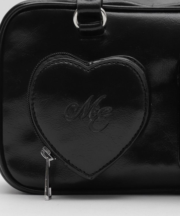 WEGO ハートポケットボストンバッグ ブラック