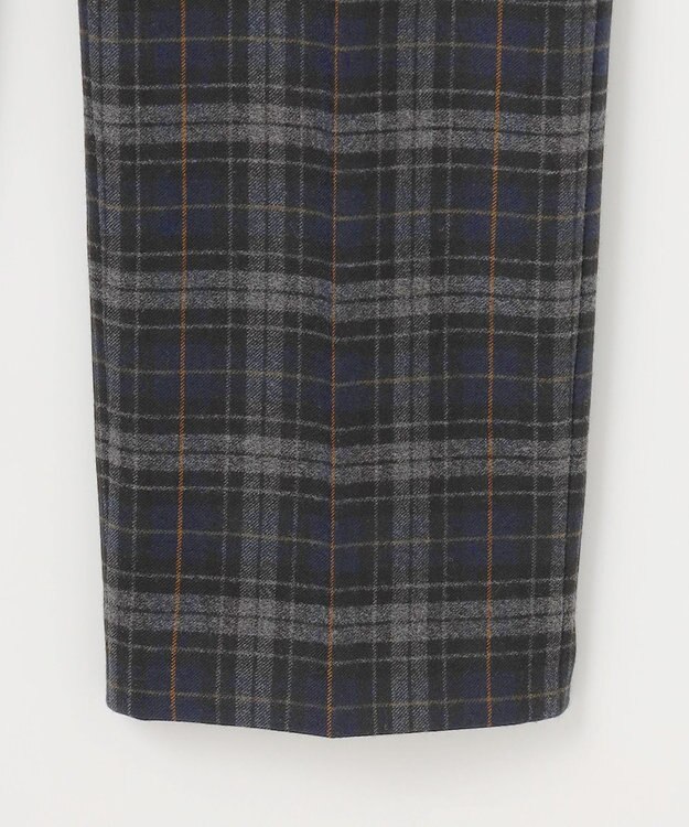 J.PRESS LADIES L 【洗える】チェルビックチェック テーパード パンツ ネイビーチェック系3