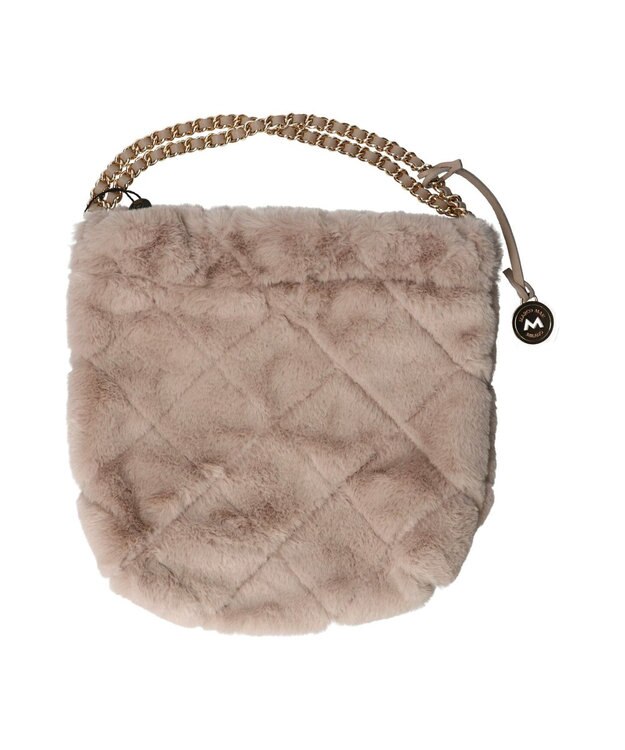 INTER-CHAUSSURES 【MARCO MASI】チェーンハンドルフェイクファーバッグ ベージュ