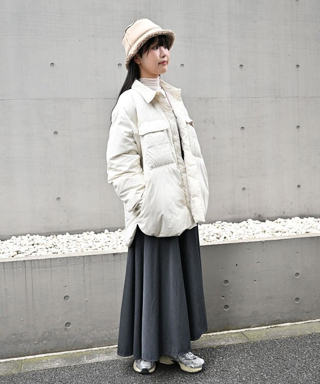 KWD 【日本製/高品質ダウン】LIGHT DOWN SHIRTS JACKET ライトダウンシャツジャケット アイボリー