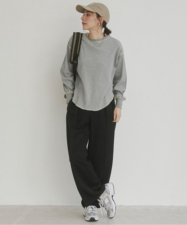WEGO 【ANGIE VINTAGE/SMLサイズ展開】２タックワイドスラックス ブラック