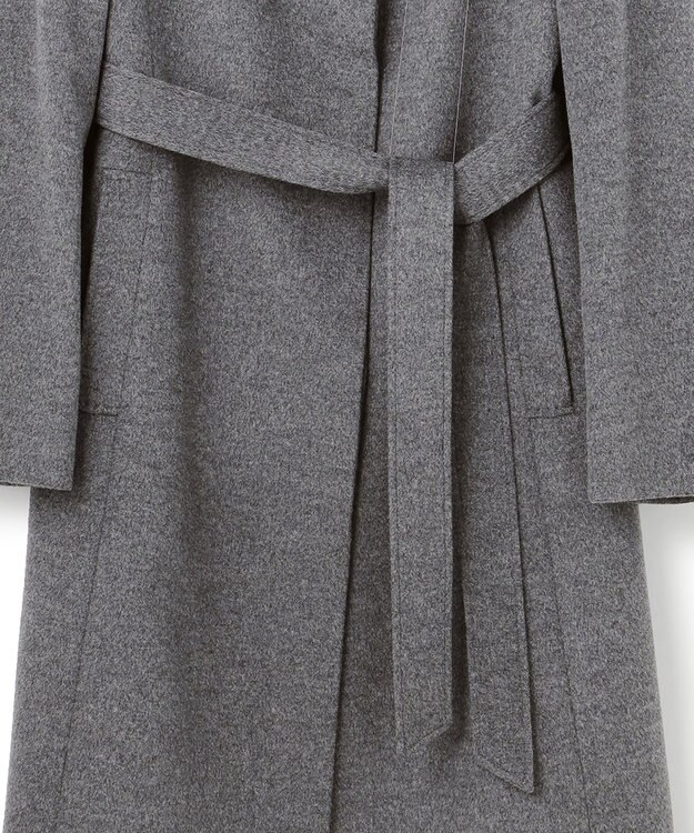 23区 L ウールカシミヤビーバー スタンドカラー  コート グレー系