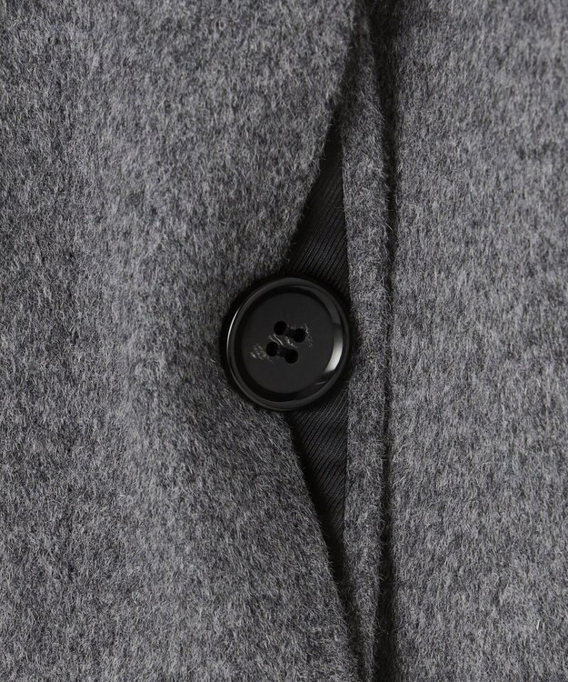 23区 L ウールカシミヤビーバー スタンドカラー  コート グレー系