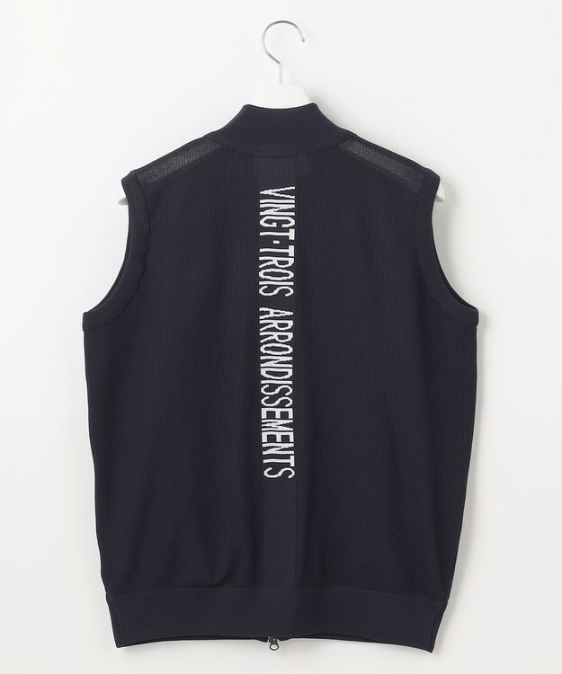 23区GOLF 【MEN】軽くて通気性抜群のニットコンビベスト ネイビー系