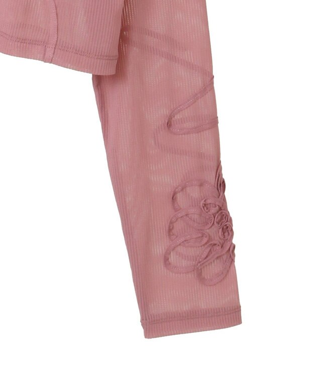 Green Parks ・ＥＬＥＮＣＡＲＥ　ＤＵＥ　コード刺繍シアーロンＴ Pink