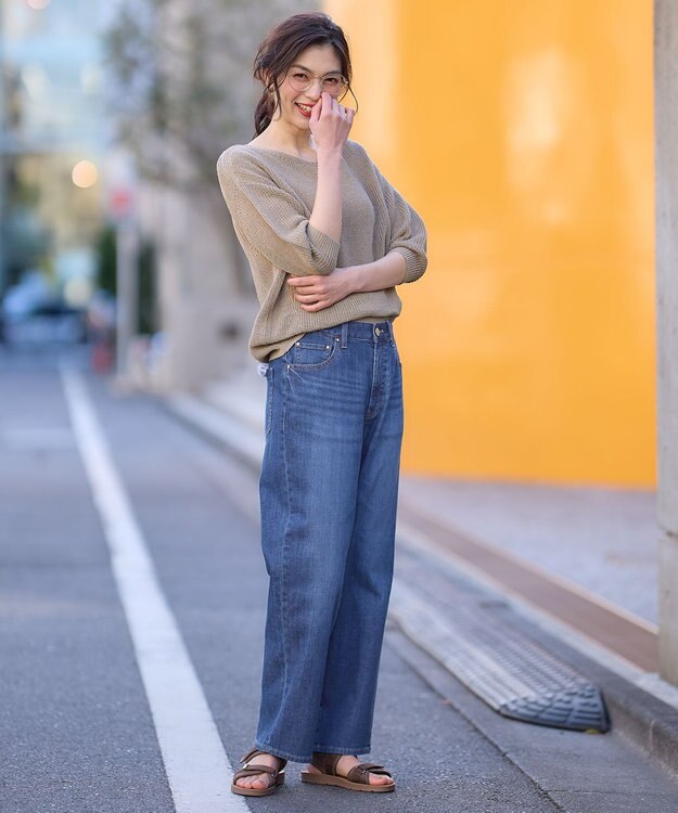 ANY L 【洗濯機可/前後着用可/アンチピリング】２ＷＡＹドライニット ベージュ