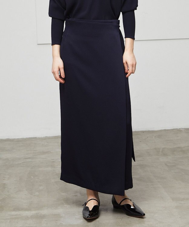 BEIGE， FLEUR / ラップスカート Navy