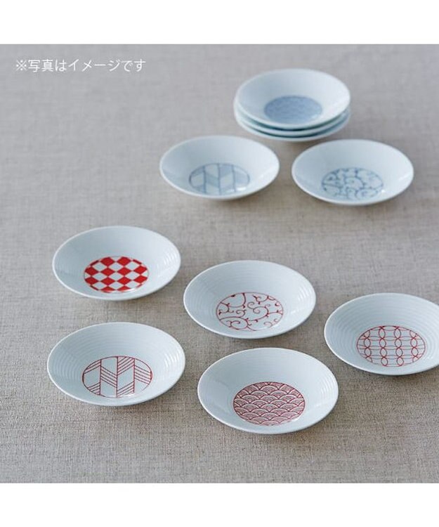 PRESENTERS ROOM 永峰製磁 / 波佐見焼 小皿五枚セット(赤) -