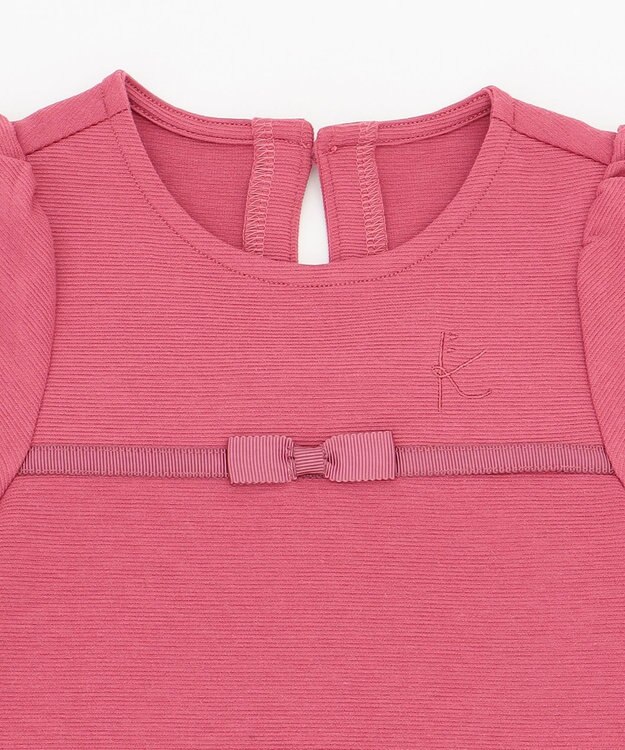 組曲 KIDS 【80-100cm】グログランワンピース オールドローズ系