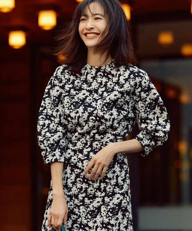 ICB 【洗える】 PEハイゲージJQ ニット ブラック×オフホワイト系