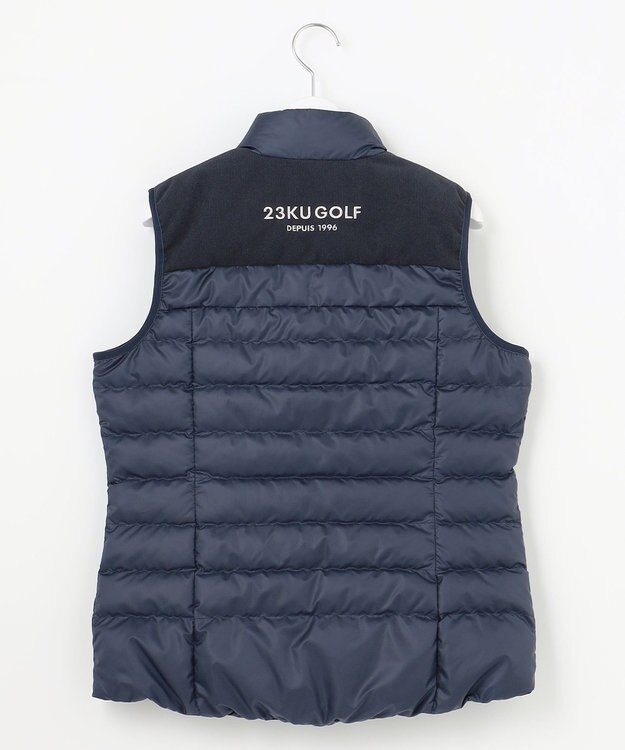23区GOLF 【WOMEN】ライトダウンベスト 軽量で動きやすい 見た目すっきり毛羽立たない薄手仕様 ネイビー系