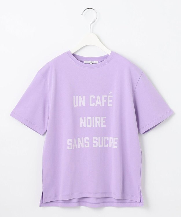 23区 【SLOW/洗える】ロゴ Tシャツ ライラック系