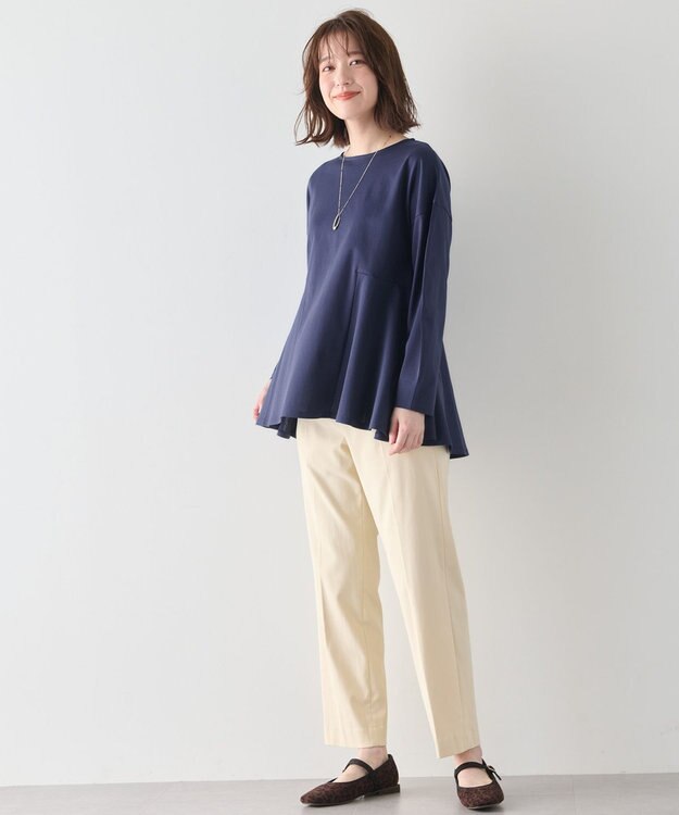 ANY L 【ウエストゴム】裏起毛ハイストレッチパンツ オフ