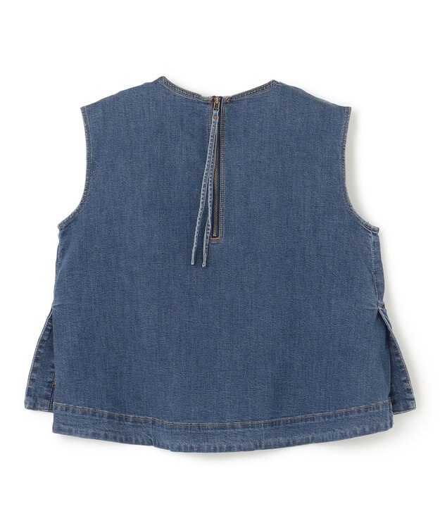 UNFILO L UNFILO DENIM LIGHT ノースリーブブラウス ブルー