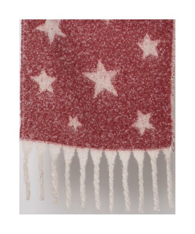 UNBILLION カシュネ cache nez / リサイクルポリ星柄ジャカードストール レッド