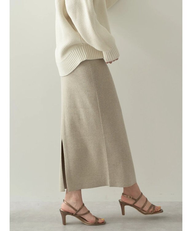 AMERICAN HOLIC 総針ニットタイトスカート Beige Mixture