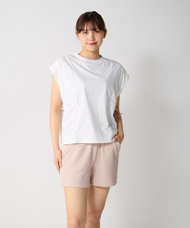 OP／FILA 【Ocean Pacific】ドロストTシャツ付き４点セット水着 ベージュ