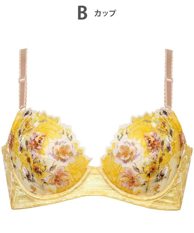 Wing ブラジャー 背中の段差をスムージング 脇高設計 胸ふっくら 【後ろ姿きれいブラ】 ブラ KB2721 ウイング／ワコール イエロー