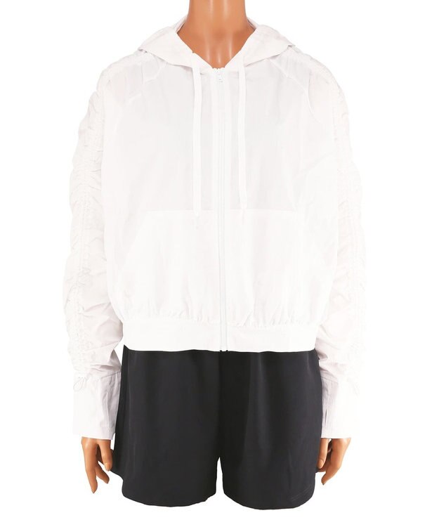 San-ai Resort（三愛水着楽園） WEB限定商品ショートラッシュパーカー付きリブタンキニ水着+レギンス付き5点セット【Beach Queen（ビーチクイーン）】 ホワイト