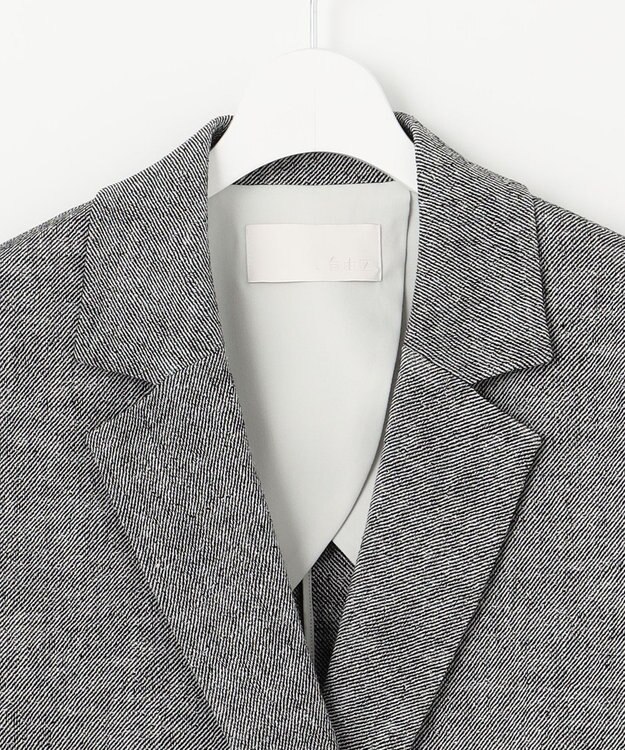 自由区 【洗える】ライトネップツイルジャケット コート モノトーン