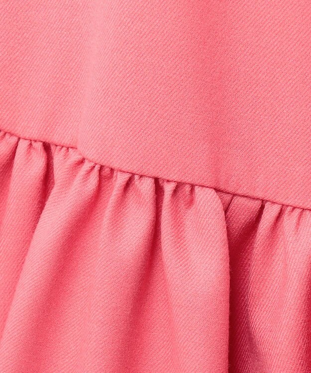 23区 L 【R(アール)】カラーウールツイル ティアードスカート ピンク系