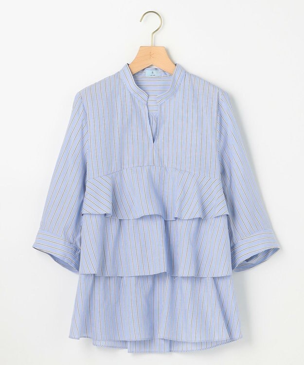 組曲 リヨセルシャーティングティアード ブラウス ブルー系1