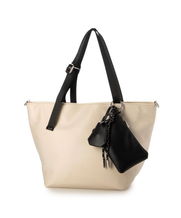 UNBILLION カシュカシュ cachecache / チャームセット付きナイロン2wayトートバッグ アイボリー