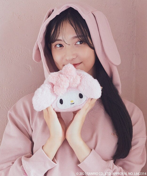 earth music&ecology マイメロディ＆クロミ／ｅａｒｔｈ　フェイスポーチ Pink