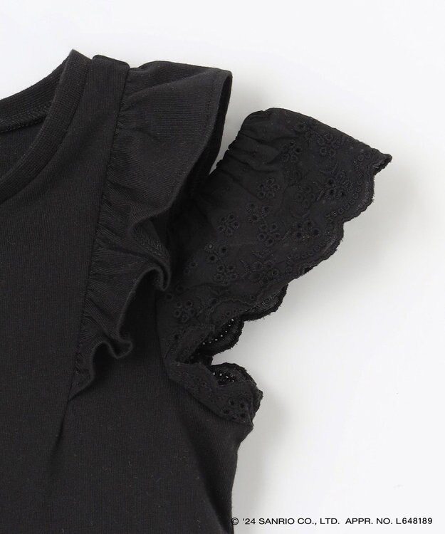 ANY KIDS 【サンリオキャラクターズ×any FAM】オン・オフショルダーチュールワンピース ブラック×クロミ