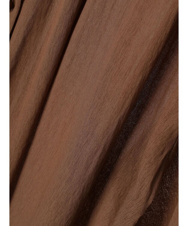 CRAFT STANDARD BOUTIQUE ウ゛ィンテージボイル袖シャーリングワンピース Brown