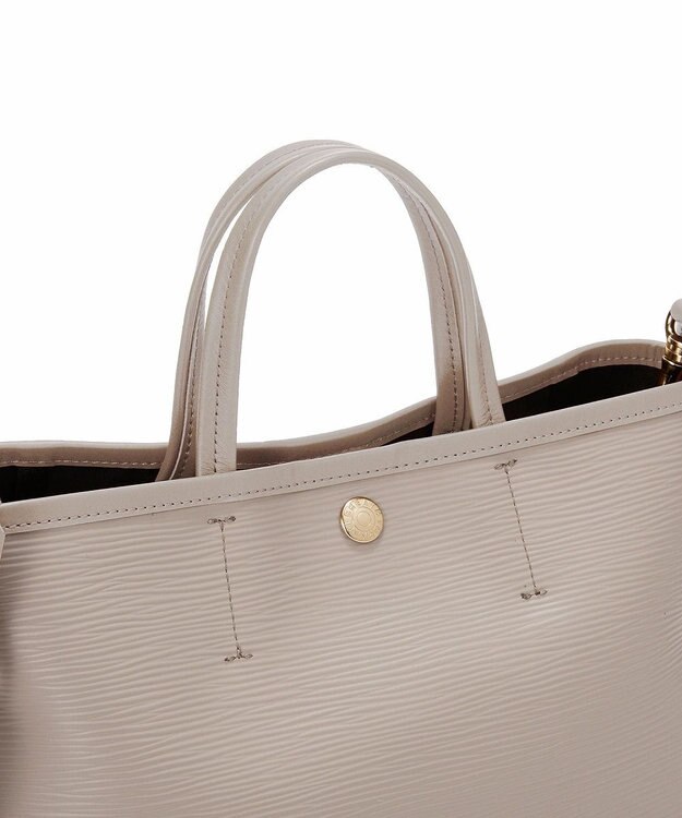 TOPKAPI 【Breath TOPKAPI】RIPPLE リプル ショルダー付き シンプル ミニ トートバッグ サンドグレー