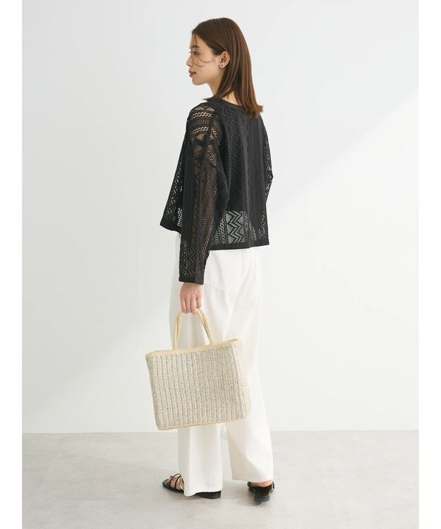 Green Parks ＳＥＴ２点　レースカーデ＋タンクトップ Black