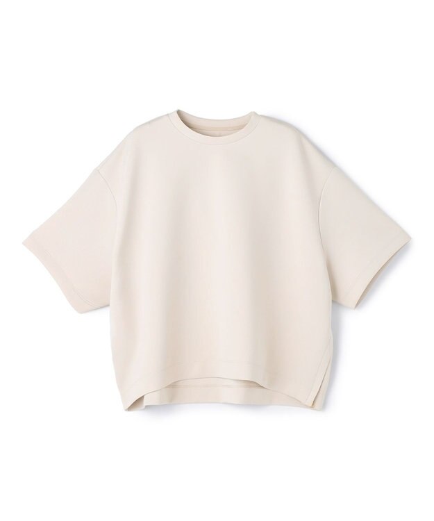 UNFILO 【VERY掲載】BEAUTY FORM JERSEY light サイドZIP プルオーバー グレージュ