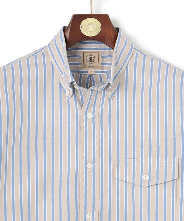 J.PRESS MEN 【WEB・一部店舗限定】オックスストライプシャツ ベージュ系1