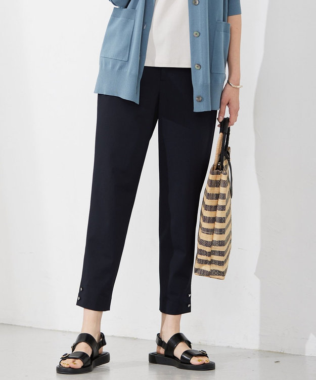 J.PRESS LADIES 【洗える】コンジュンク トリコットツイル パンツ ネイビー系