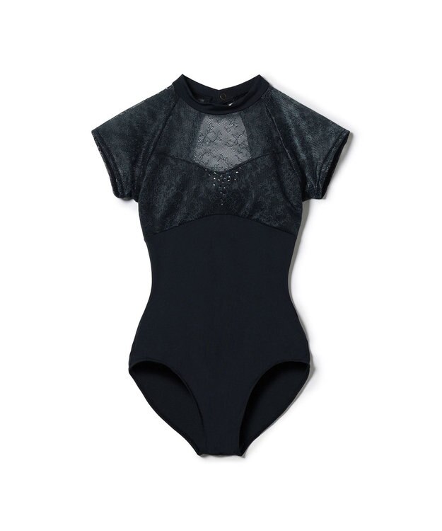 Chacott ハイネックレオタード ボトルグリーン