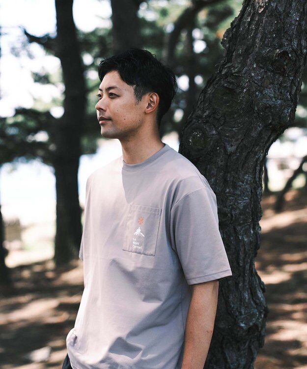 SHARE PARK MENS 【UVカット・吸水速乾・ストレッチ・軽量 】ポケットロゴTシャツ（L・XLサイズ） グレー系