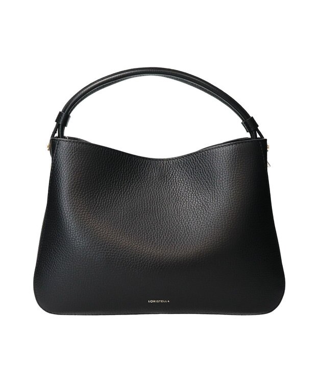 INTER-CHAUSSURES 【LORISTELLA】シュリンクレザーハンドバッグ ブラック