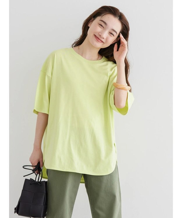 AMERICAN HOLIC 抗菌防臭ラウンドテールカットプルオーバー Yellow