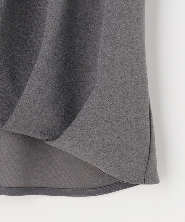 組曲 【接触冷感・WEB限定】ジョーゼットジャージードルマンスリーブ ブラウス グレー系