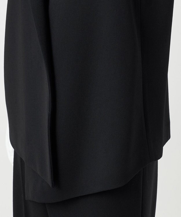 23区 【エステータ】ウールギャバジン アシンメトリーデザイン ジレ ブラック系