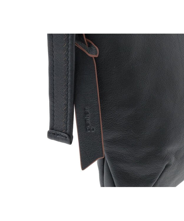 genten フェザートートバッグ　2wayショルダーバッグ クロ