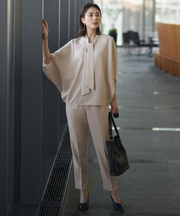 ICB 【WEB限定カラーあり】FluidBackSatin ドロストパンツ トープ［総裏］